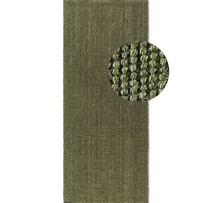 Handwoven Jute Green Rug – Natural Colour