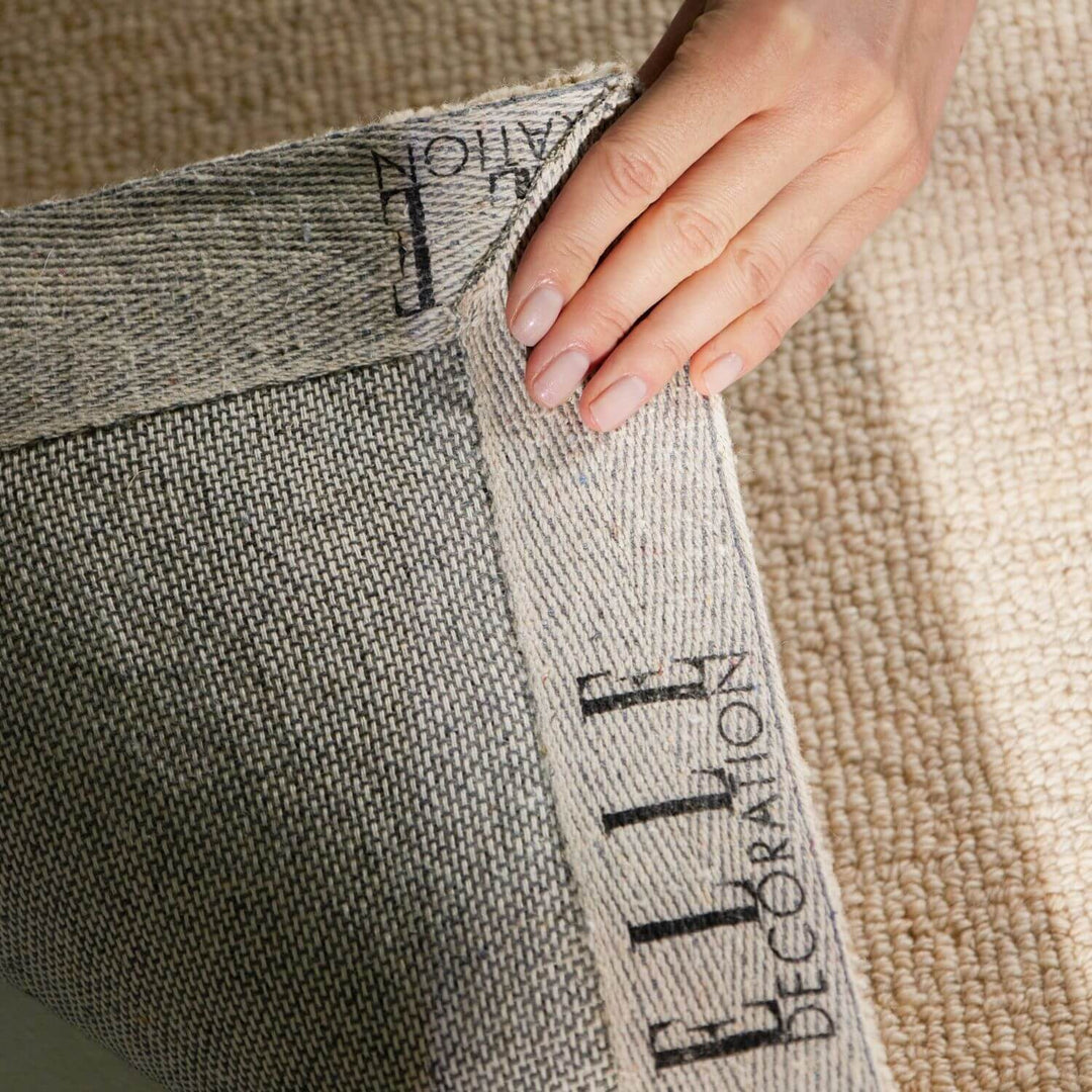 Wool Rug Knots Light Beige, Durable and Soft Pile rug, Heat insulting