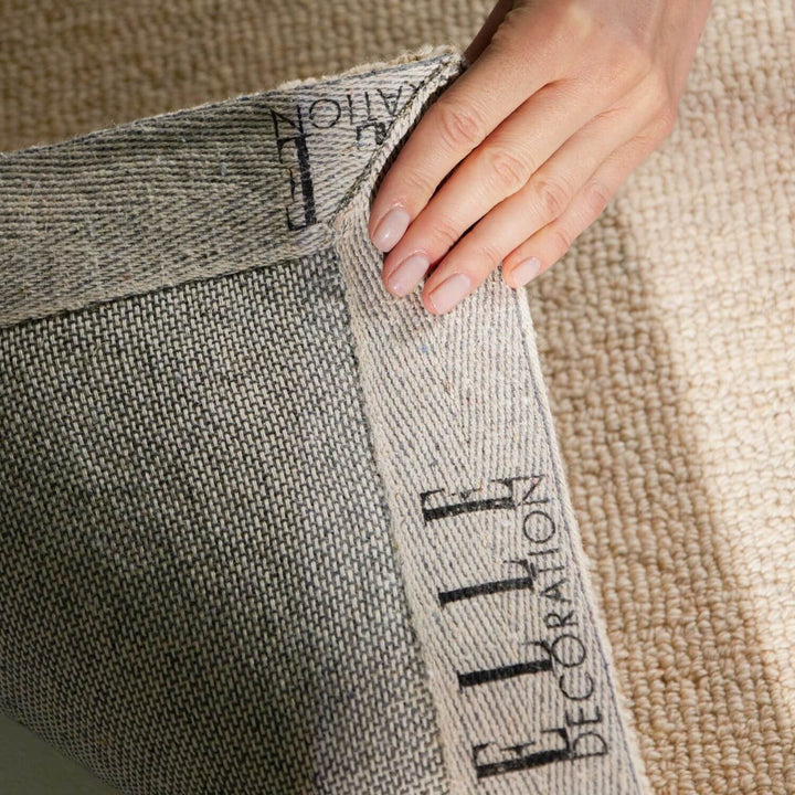 Wool Rug Knots Light Beige, Durable and Soft Pile rug, Heat insulting