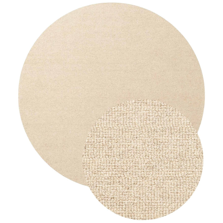 Wool Rug Knots Light Beige, Durable and Soft Pile rug, Heat insulting