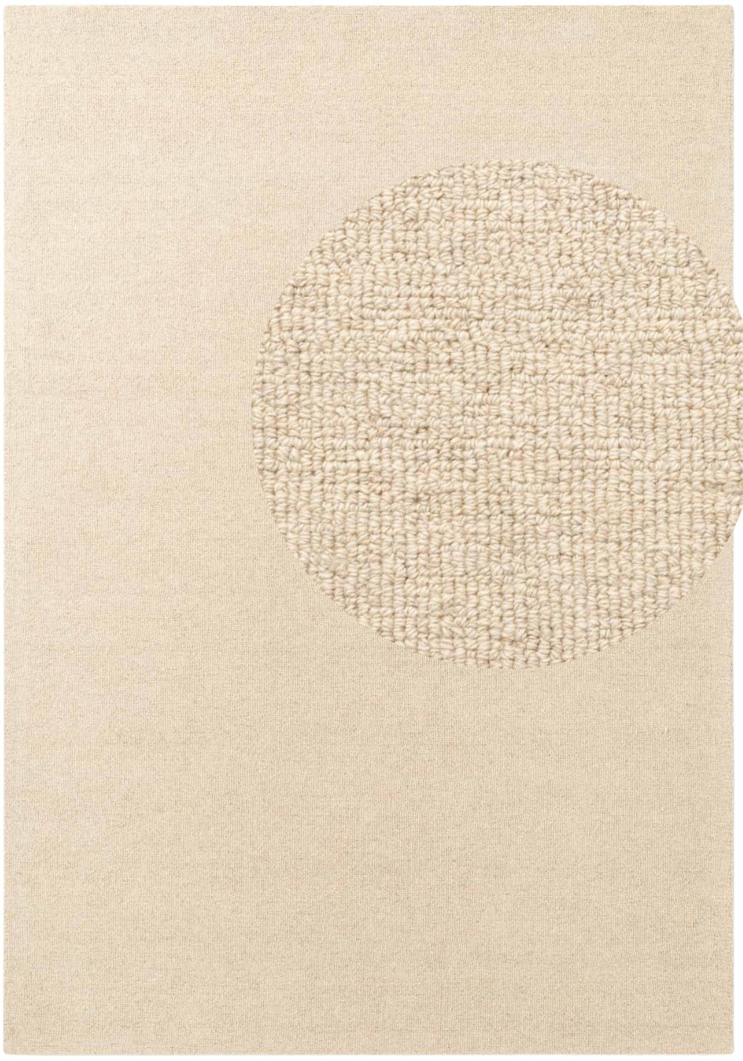 Wool Rug Knots Light Beige, Durable and Soft Pile rug, Heat insulting