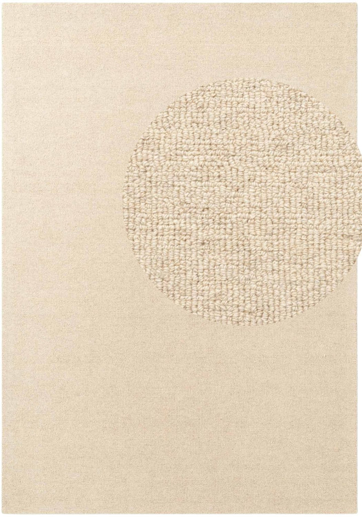 Wool Rug Knots Light Beige, Durable and Soft Pile rug, Heat insulting