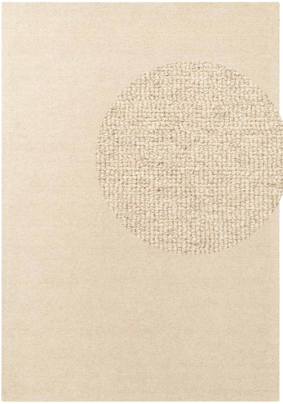 Wool Rug Knots Light Beige, Durable and Soft Pile rug, Heat insulting
