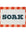Doormat with red and white checkered border and 'SOAK' text in the center