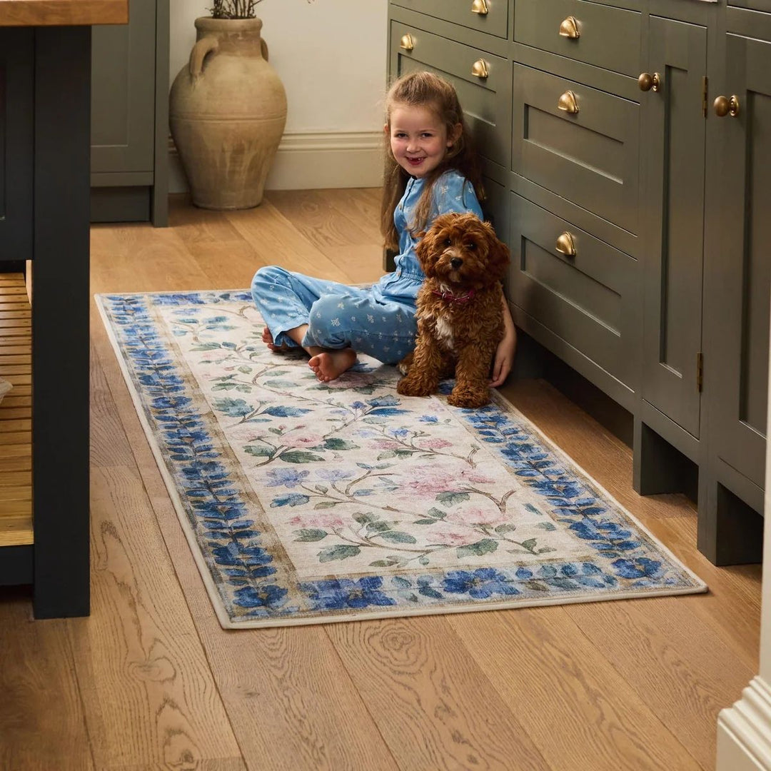 Eco-Washable Gardens Lady Rose Rug stain-resistant | The Rugs