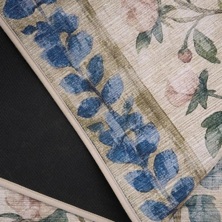 Eco-Washable Gardens Lady Rose Rug stain-resistant | The Rugs