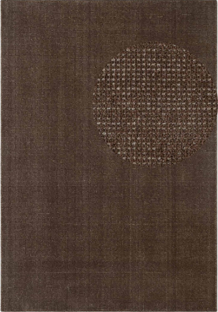 Wool Rug Brown, durable pile, long-lasting, easy to clean.