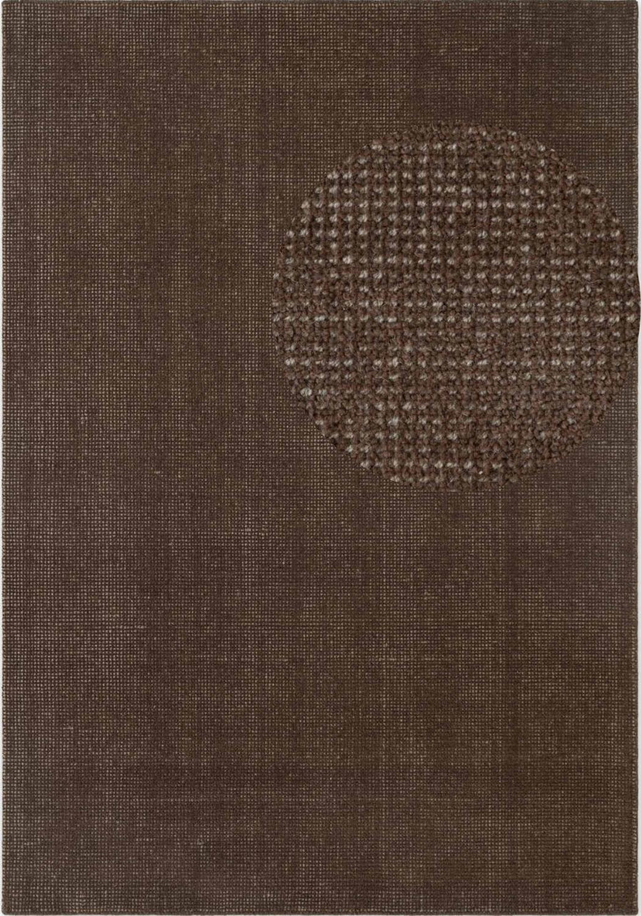 Wool Rug Brown, durable pile, long-lasting, easy to clean.