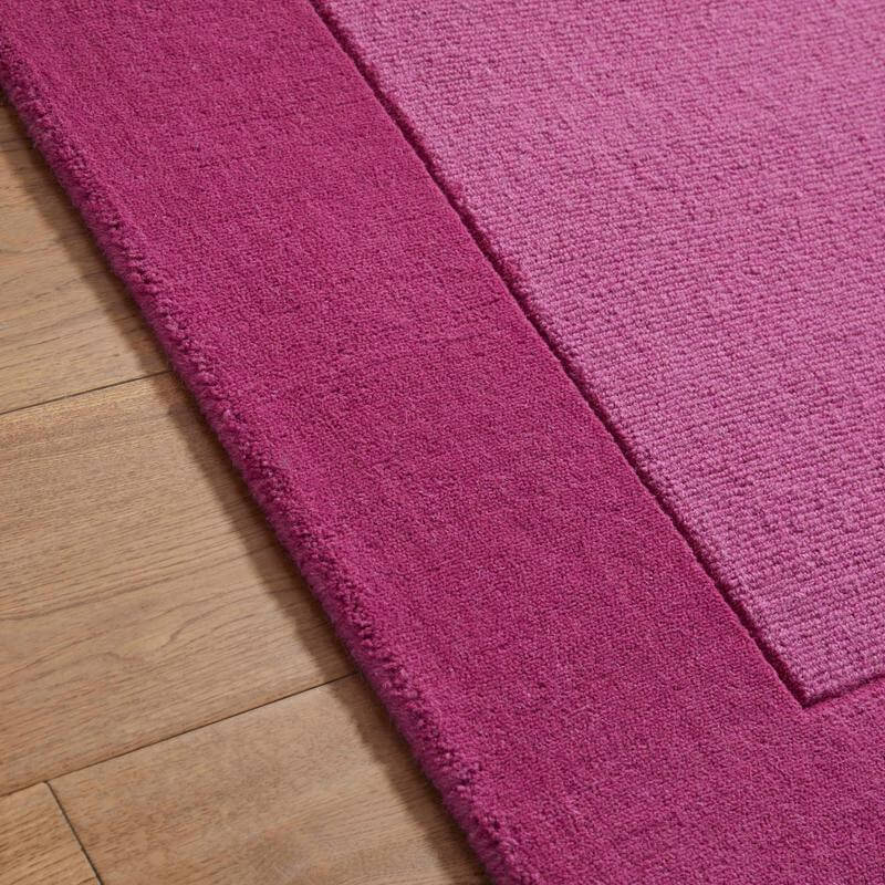 Border Area Rug Pink The Rugs Bordered Pink Rug – Handmade Quality Wool Comfort