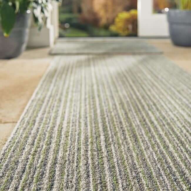 The Rugs Eco-Friendly Washable Striped Indoor Mat | UK Made