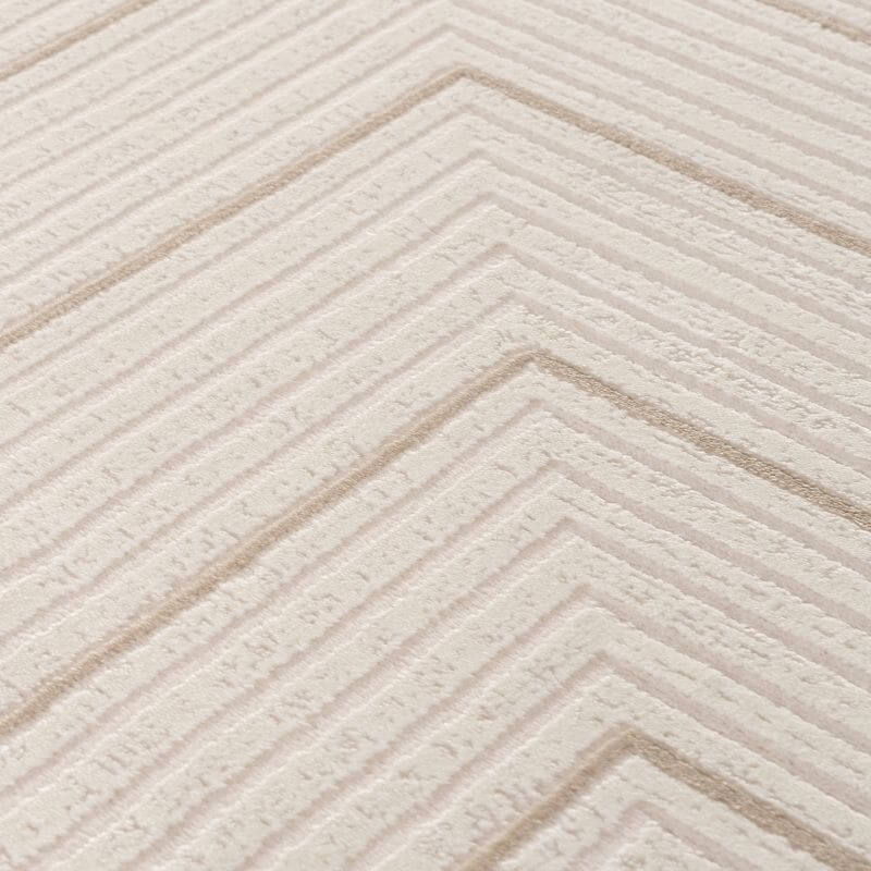 The Rugs Carmel Cream-Beige Geometric Rug - Stylish Comfort