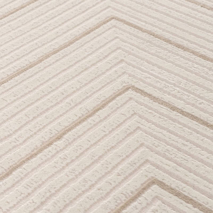 The Rugs Carmel Cream-Beige Geometric Rug - Stylish Comfort