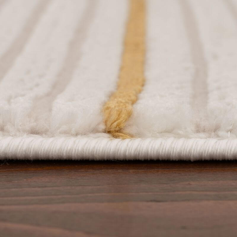 The Rugs Carmel Cream-Gold Geometric Rug - Quality & Comfort
