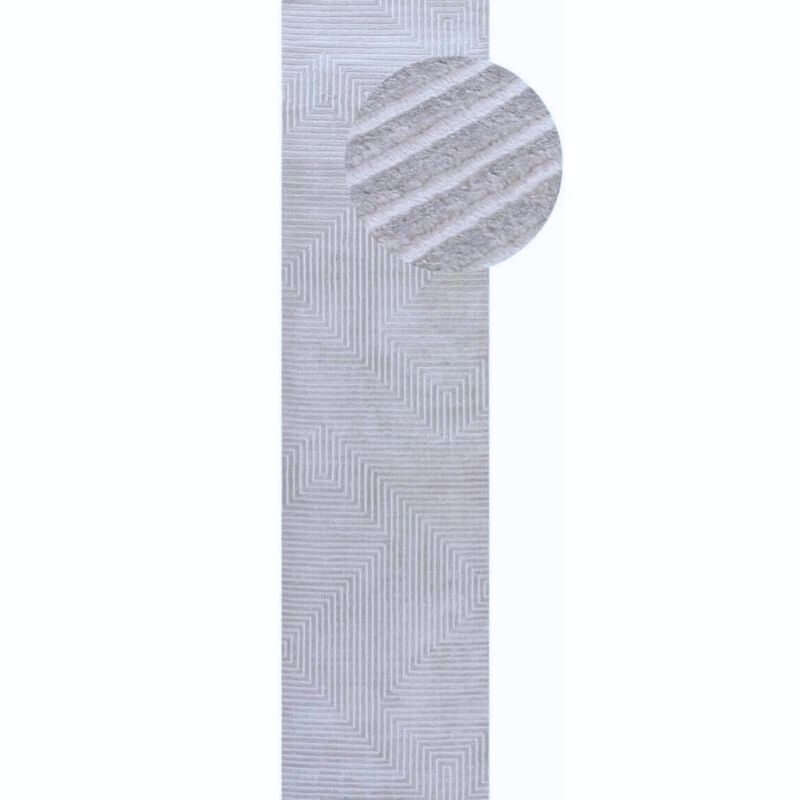 Carmel Grey-Cream Geometric Rug | 6050