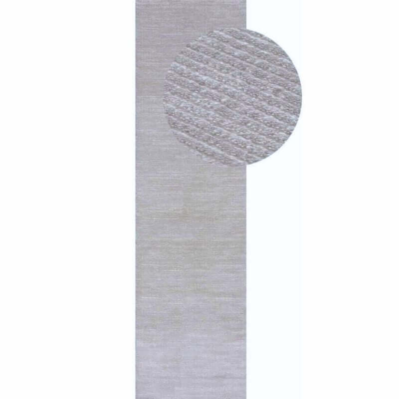Carmel Grey-Cream Striped Rug | 6020