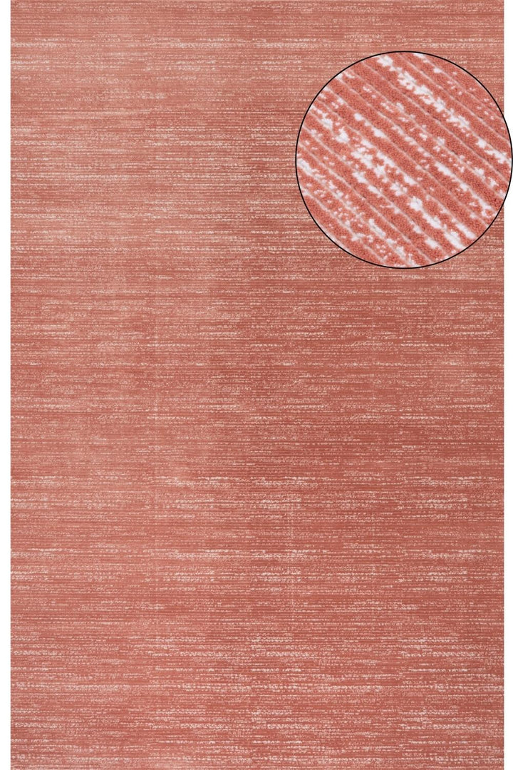 Carmel terra striped design rug, non-shedding, soft pile, cotton backing, machine-made rug.