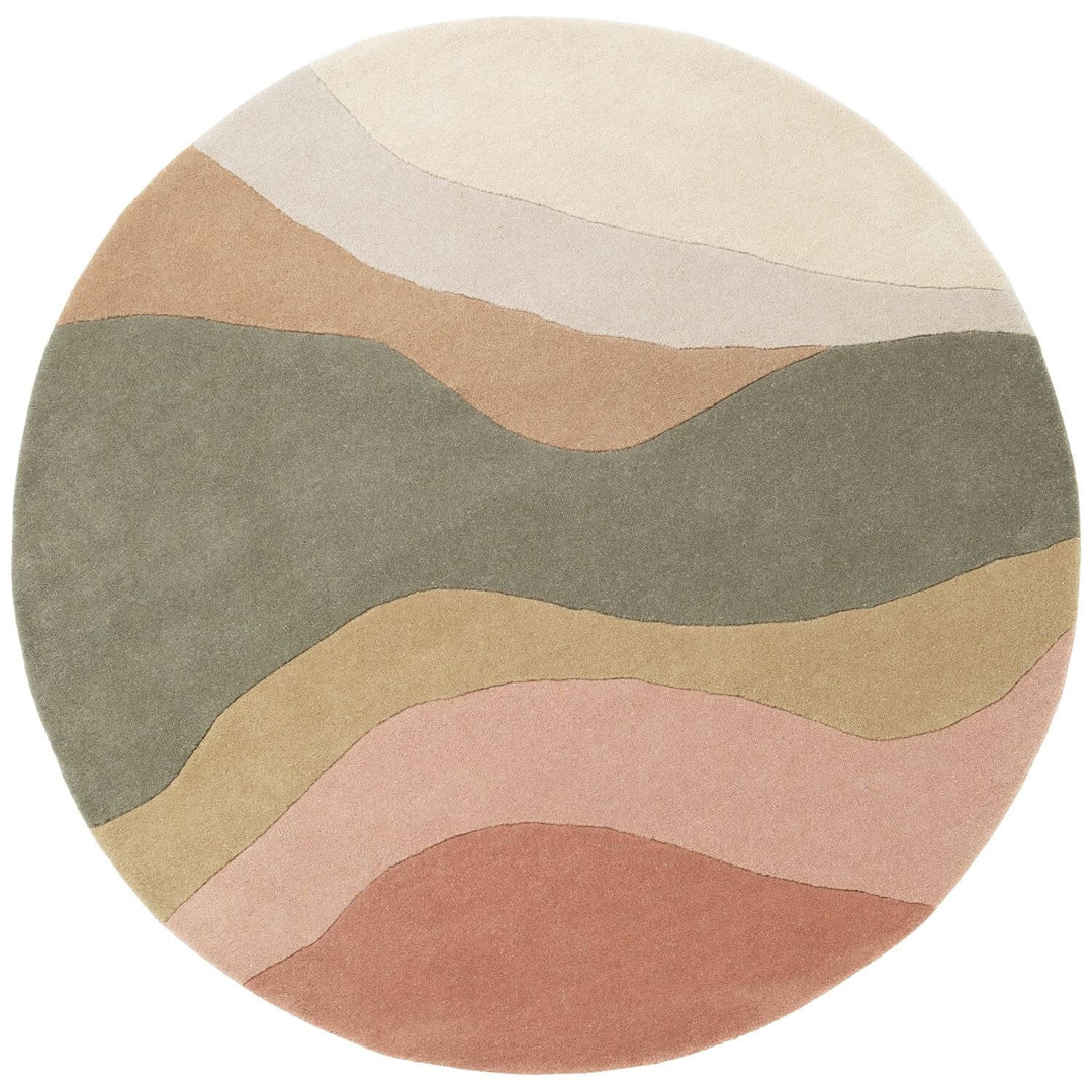 Ted Baker Chelsea Wool Rug Cream Multicolour, easy care, heat insulting, cotton backing, hand-made.