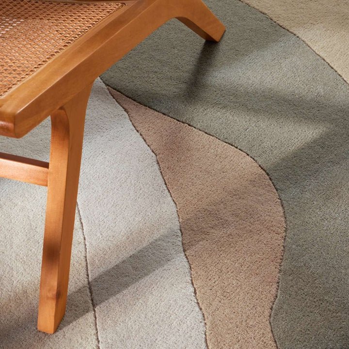 Ted Baker Chelsea Wool Rug Cream Multicolour, easy care, heat insulting, cotton backing, hand-made.