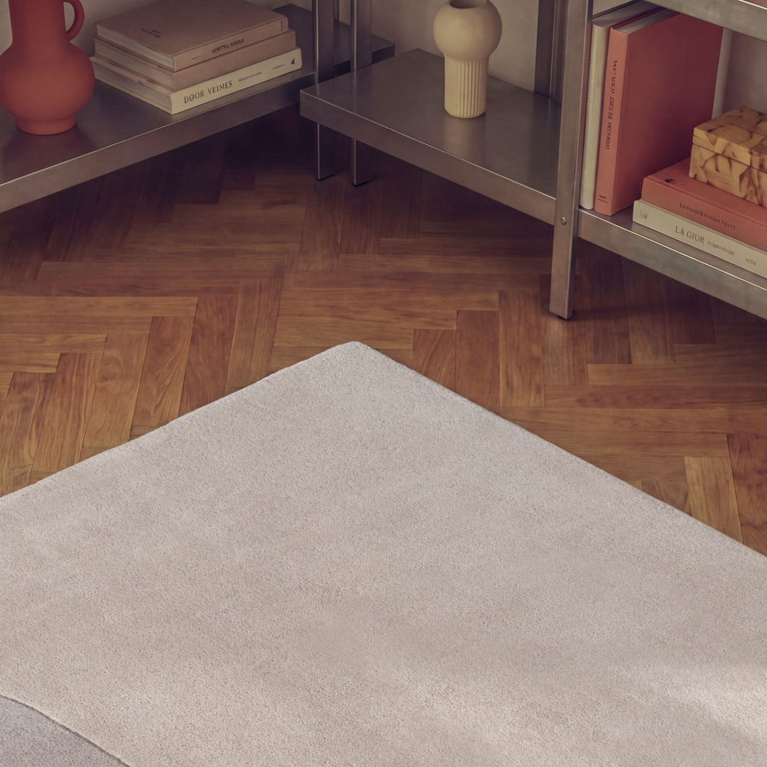 Ted Baker Chelsea Wool Rug Cream Multicolour, easy care, heat insulting, cotton backing, hand-made.