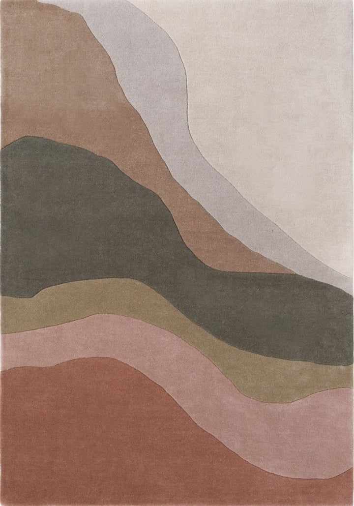 Ted Baker Chelsea Wool Rug Cream Multicolour, easy care, heat insulting, cotton backing, hand-made.