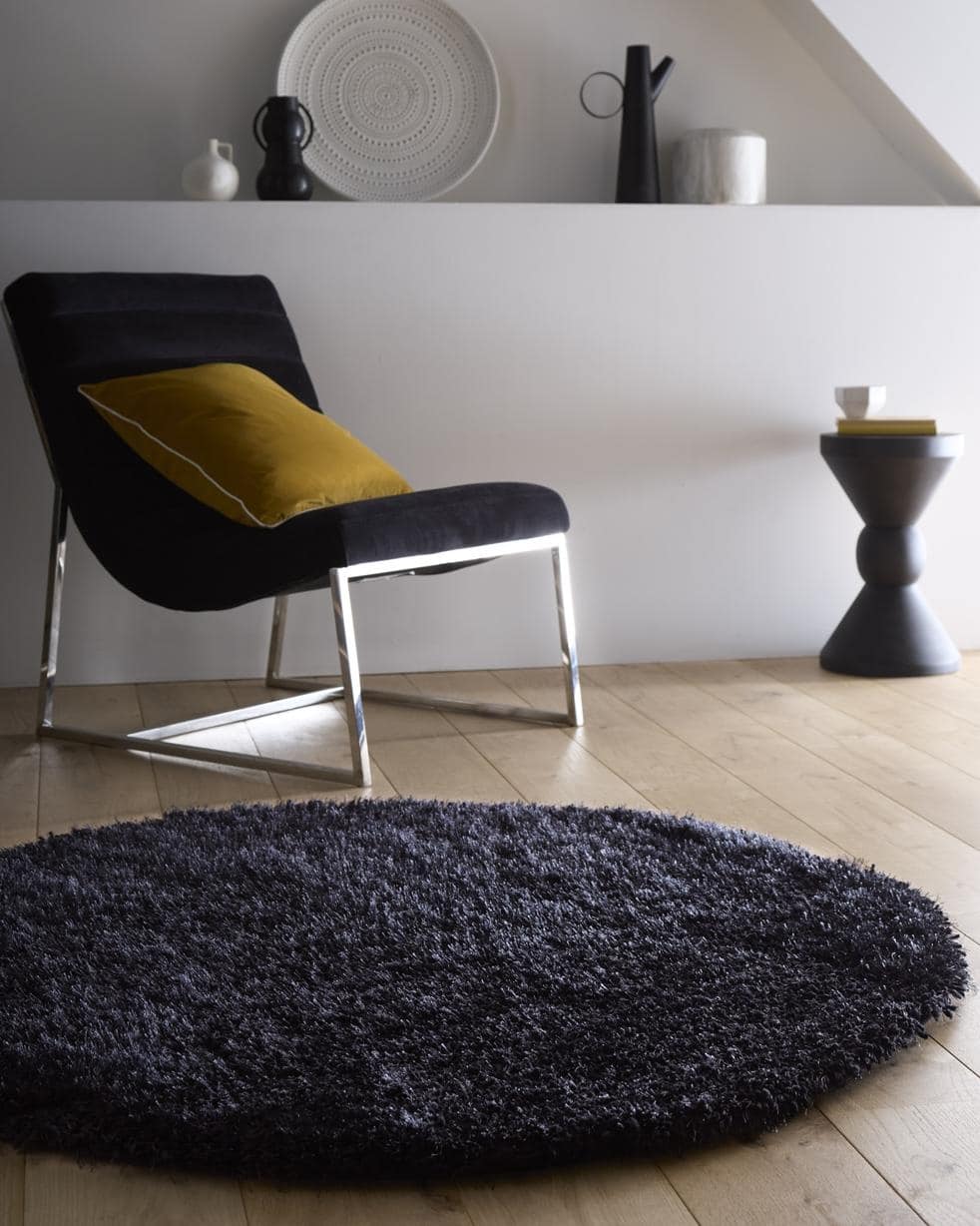 Chicago Black Shaggy Rug