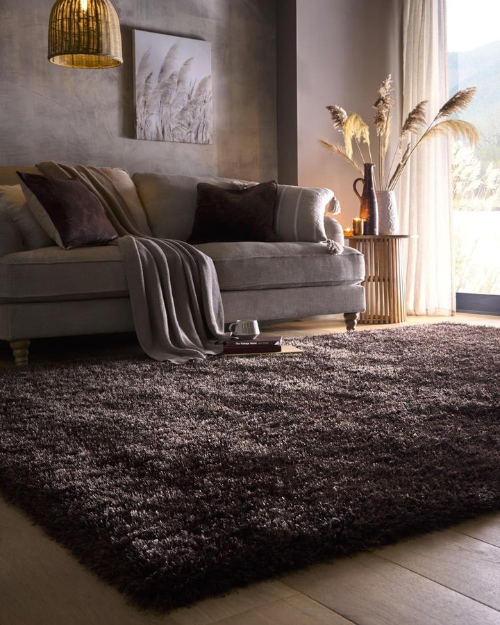 Chicago Chocolate Brown Shaggy Rug