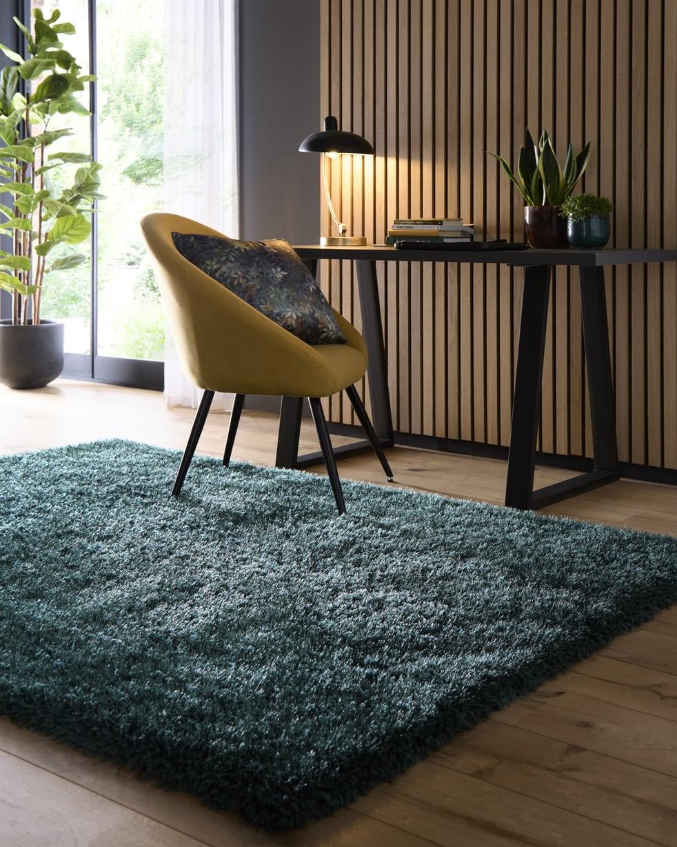 Chicago Forest Green Shaggy Rug