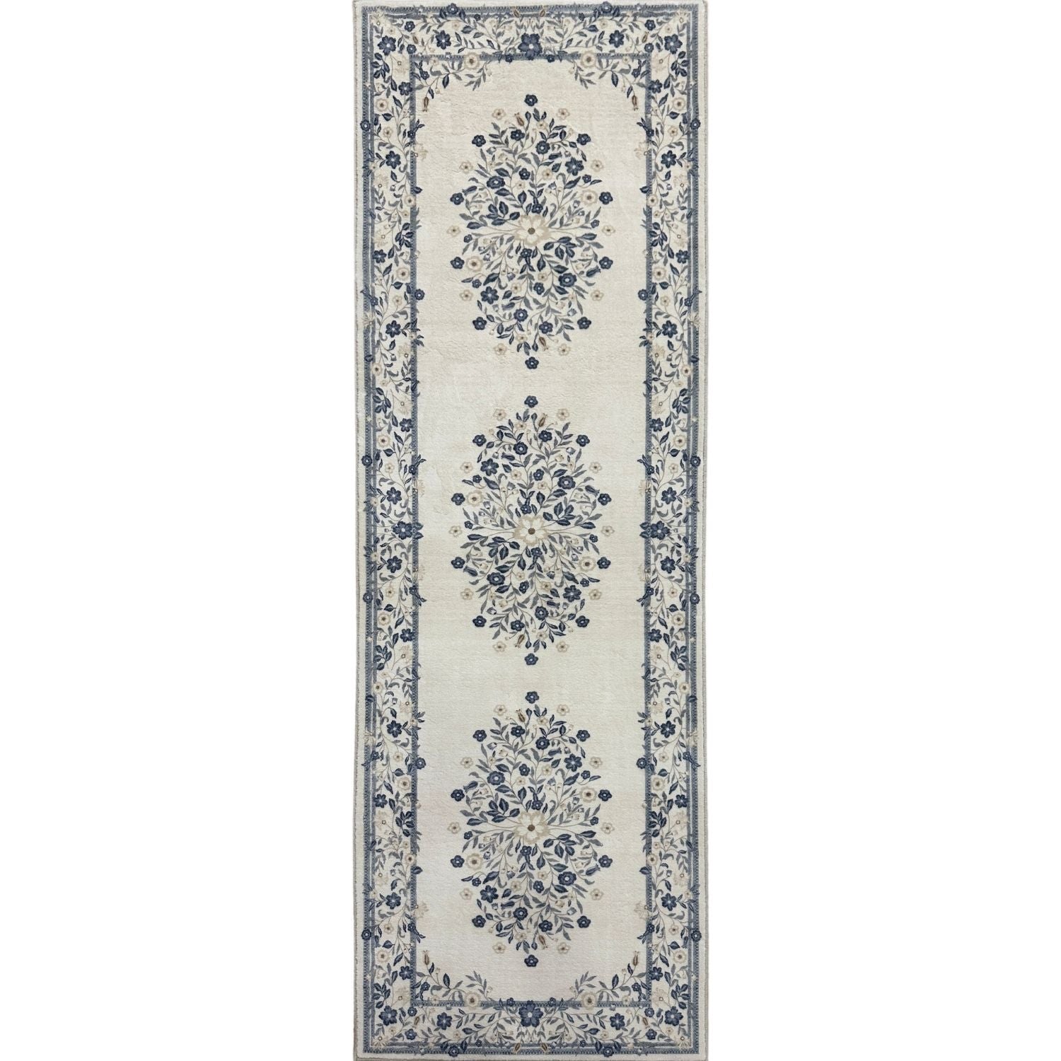 cream-royal-classic-rug-floral-design-easy to clean