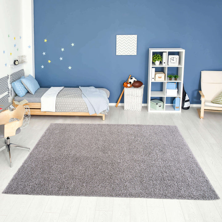 Modern Luxury Grey Shaggy Area Rug | The Rugs Collection