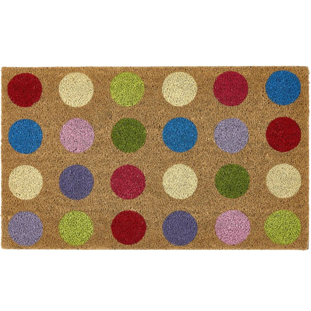 Colourful Natural Coir Doormat - 45x75 cm