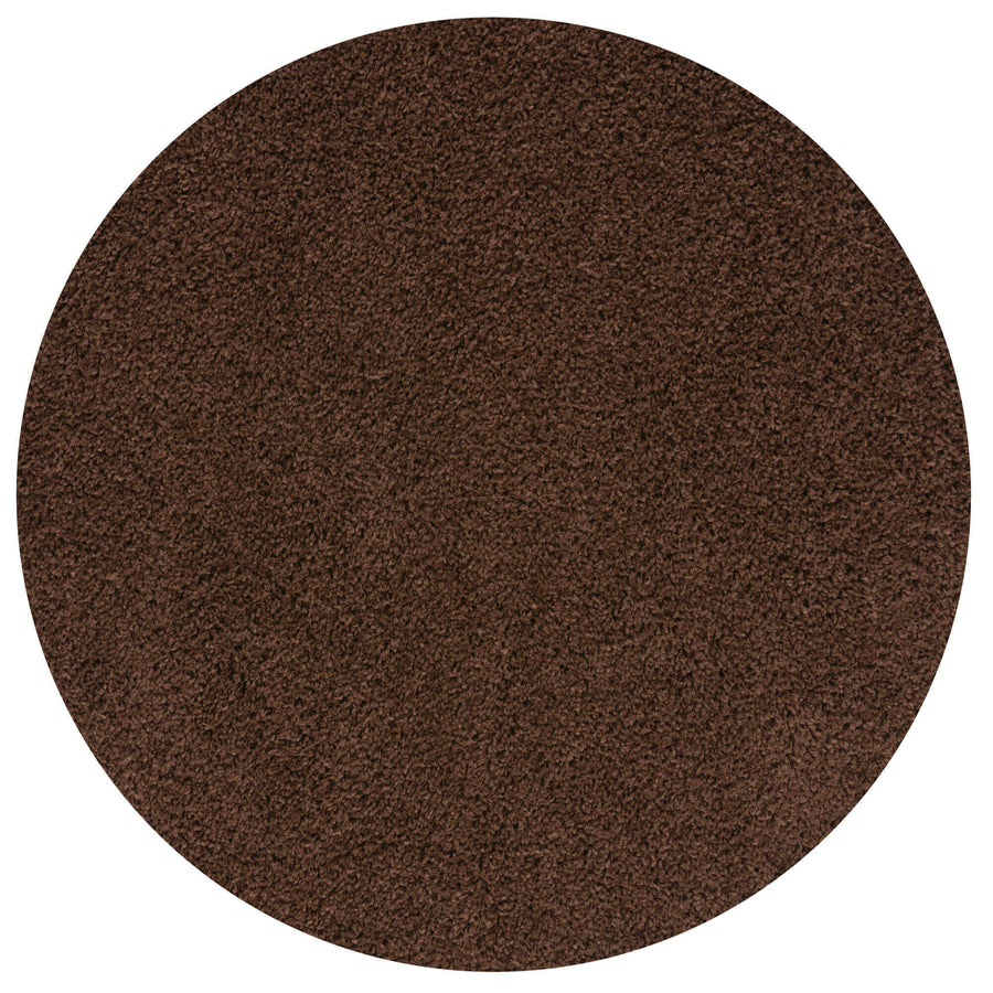 The Rugs Area Rug - Modern Luxury Shaggy Rug Solid Brown