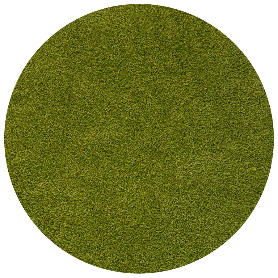 The Rugs Area Rug - Modern Luxury Shaggy Rug Solid Green