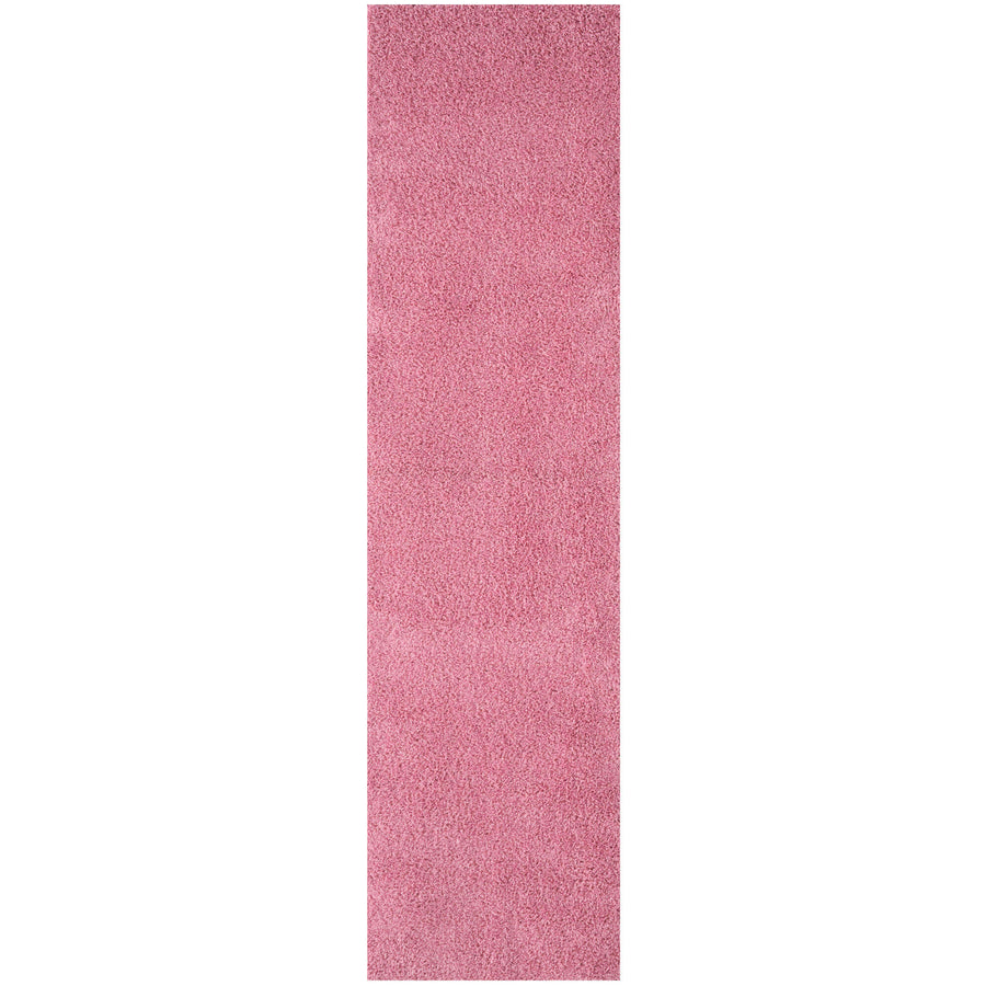 The Rugs Area Rug - Modern Luxury Shaggy Rug Solid Pink