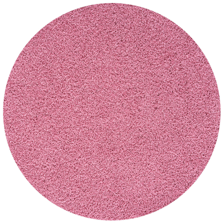 The Rugs Area Rug - Modern Luxury Shaggy Rug Solid Pink