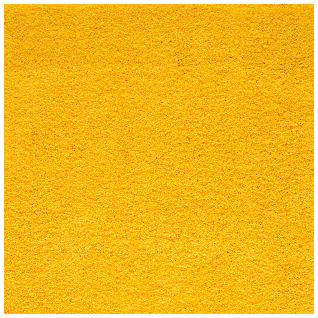 Premium Shaggy Rug Plain Yellow Rectangle Shape | The Rugs