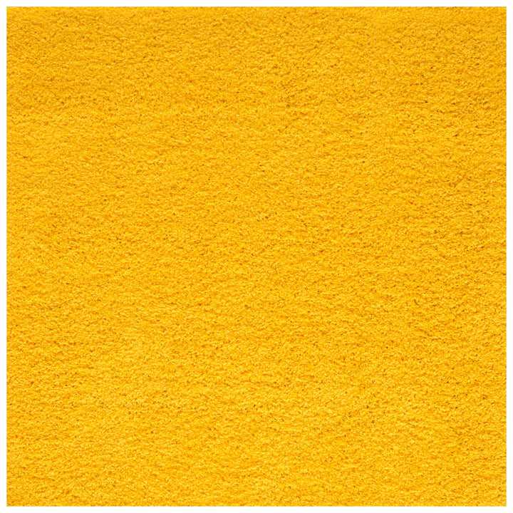 Premium Shaggy Rug Plain Yellow Rectangle Shape | The Rugs