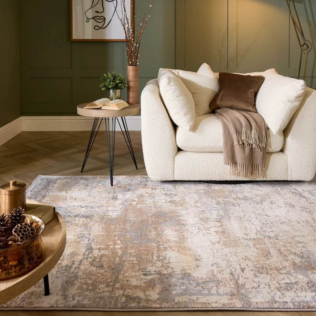 Cosimo Blue/Grey Distressed Modern Rug | Vintage | The Rugs