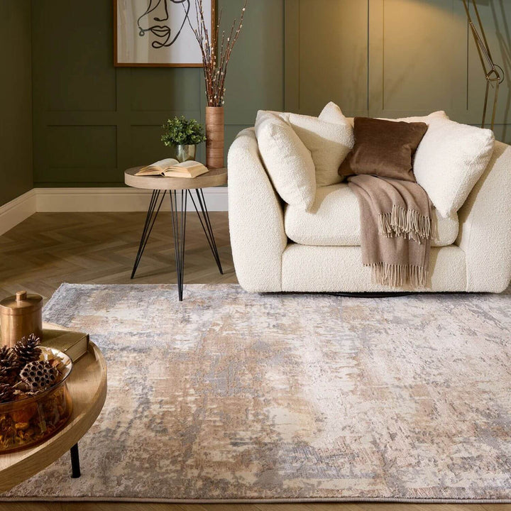 Cosimo Blue/Grey Distressed Modern Rug | Vintage | The Rugs