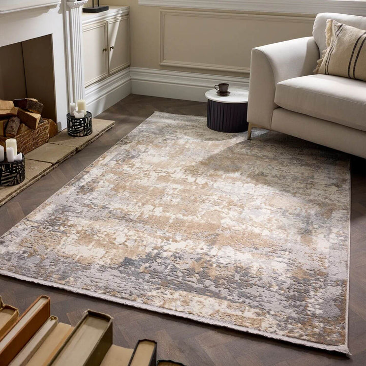 Cosimo Blue/Grey Distressed Modern Rug | Vintage | The Rugs