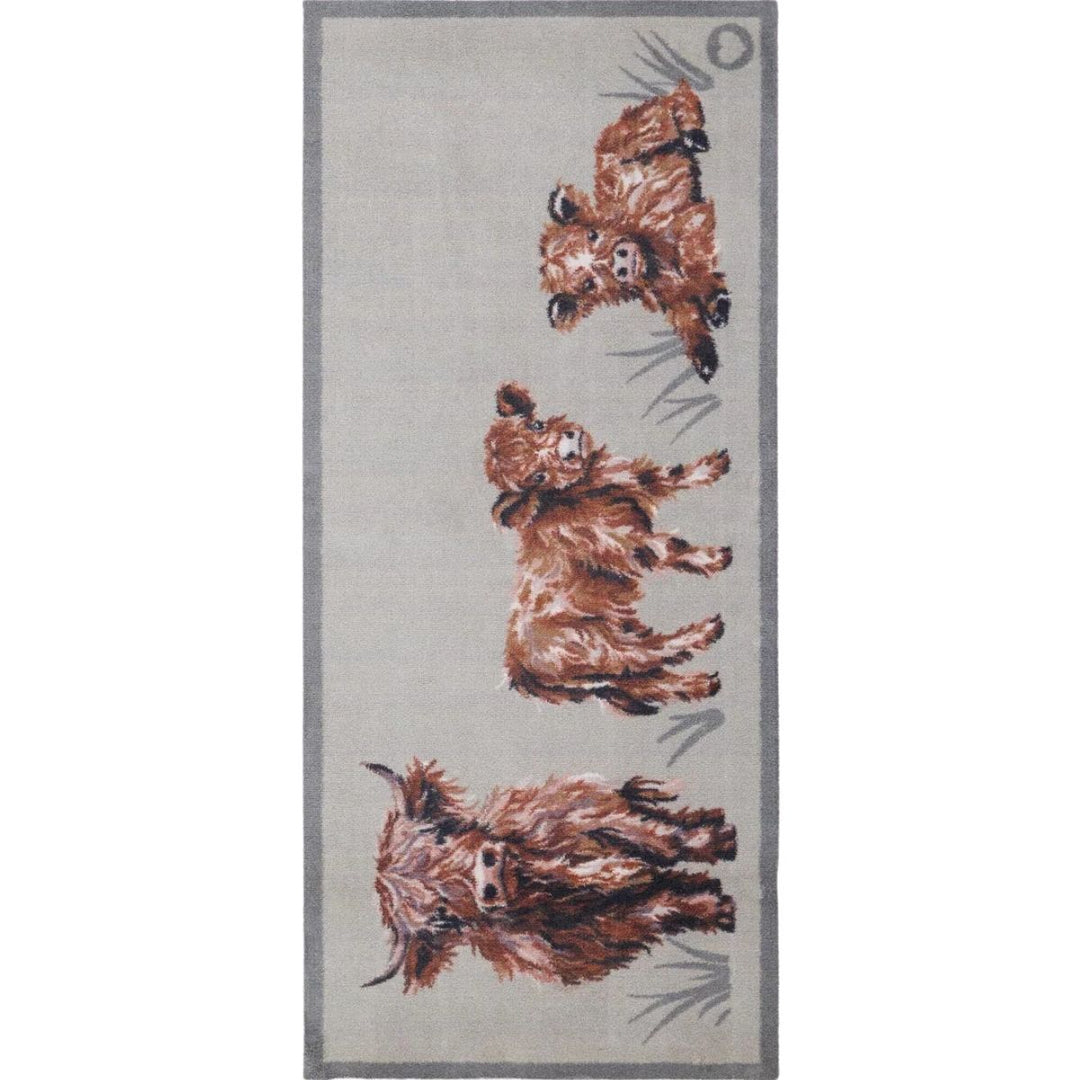 view cow  mat teal washable, ultra-absorbent, non-slip.