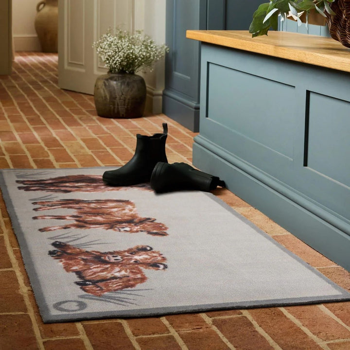 view cow  mat teal washable, ultra-absorbent, non-slip.
