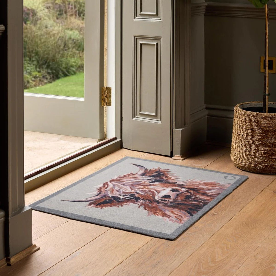 view cow  mat teal washable, ultra-absorbent, non-slip.
