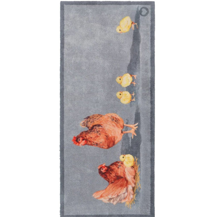 View hens mat teal washable, ultra-absorbent, non-slip.