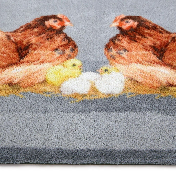 View hens mat teal washable, ultra-absorbent, non-slip.