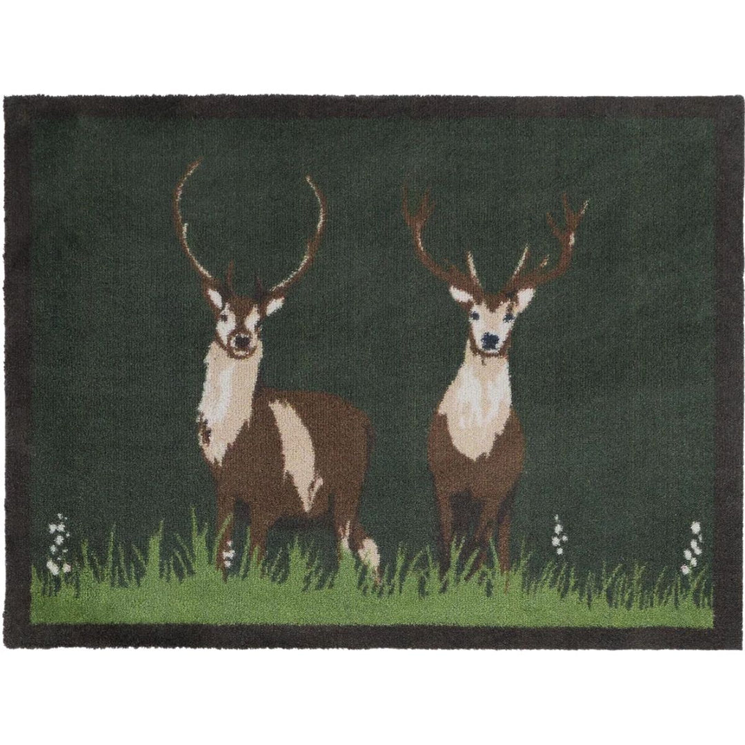 View deer mat teal washable, ultra-absorbent, non-slip.
