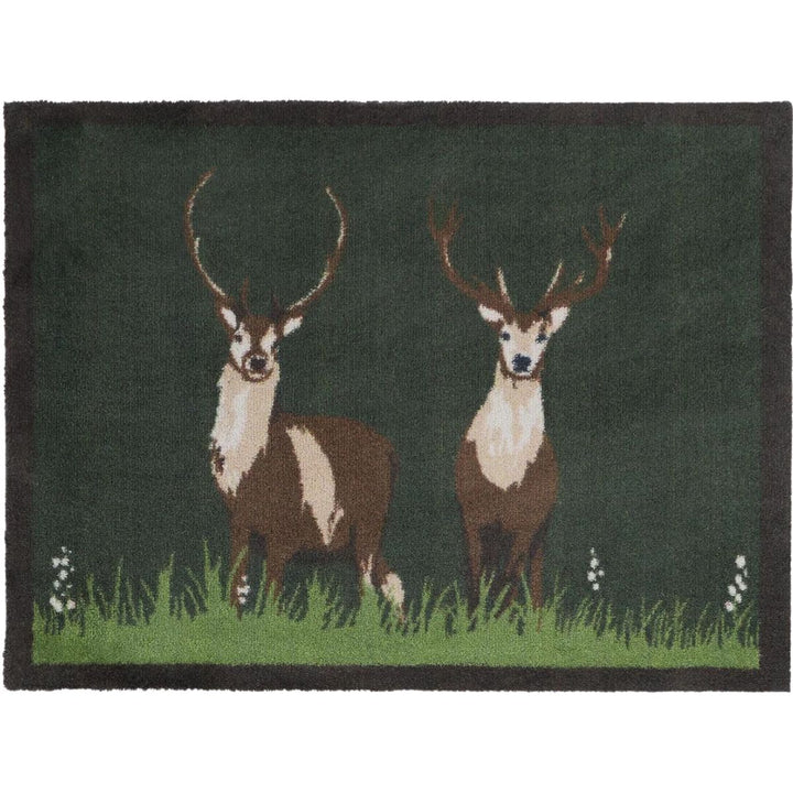 View deer mat teal washable, ultra-absorbent, non-slip.