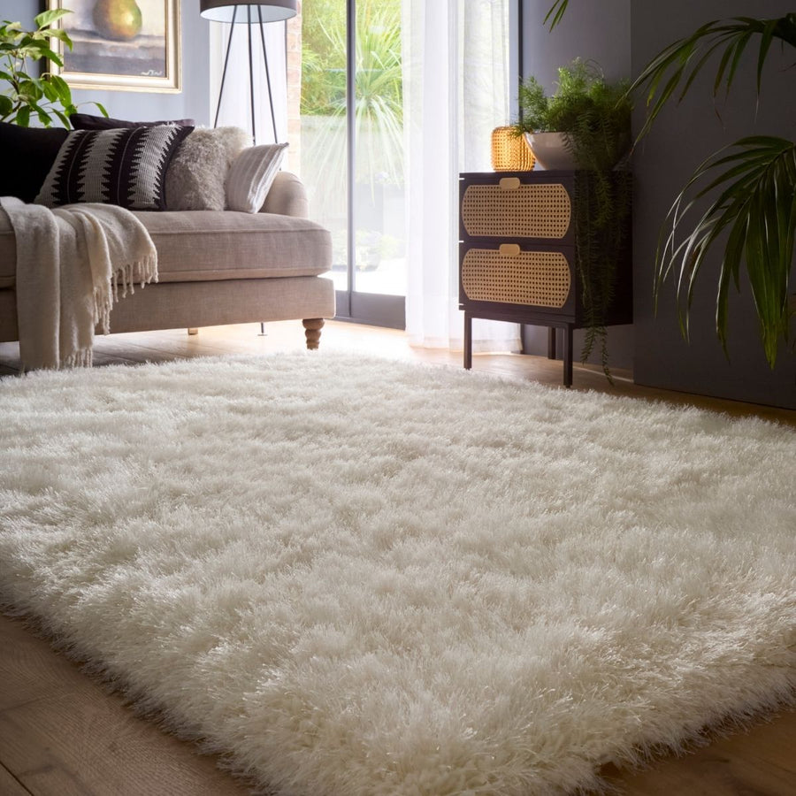 The Rugs Decadence Plush White Rug 60x120cm - Soft Comfort