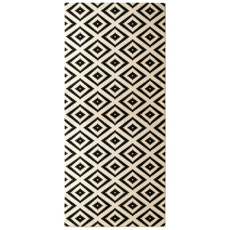 Velours Diamond Design Black & Cream