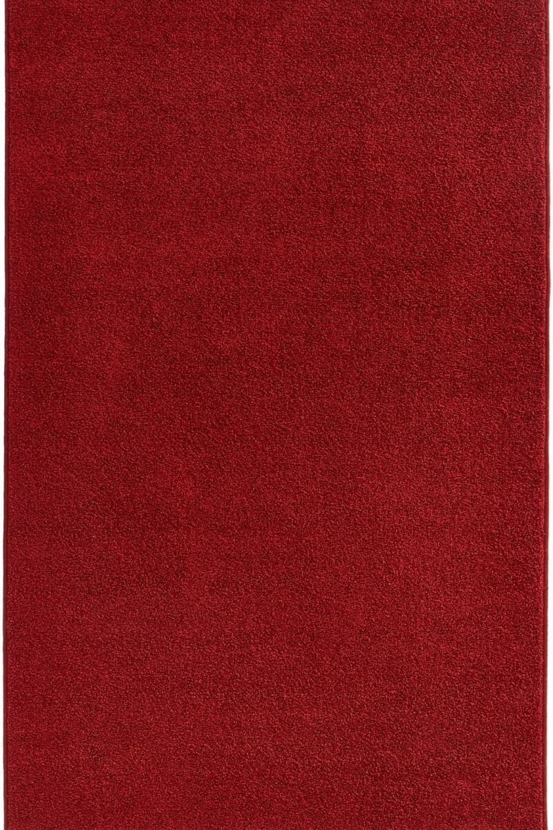 Simple Rug Red The Rugs Modern Plain Velour Red Rug - Quality & Comfort