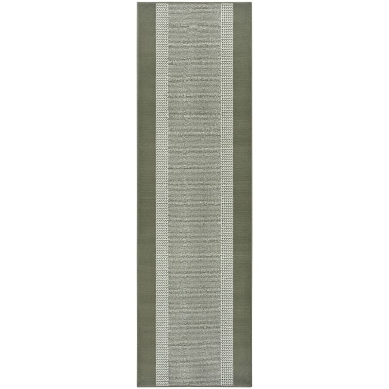 Designer Velours Green Runner “Band” – Classic Elegance